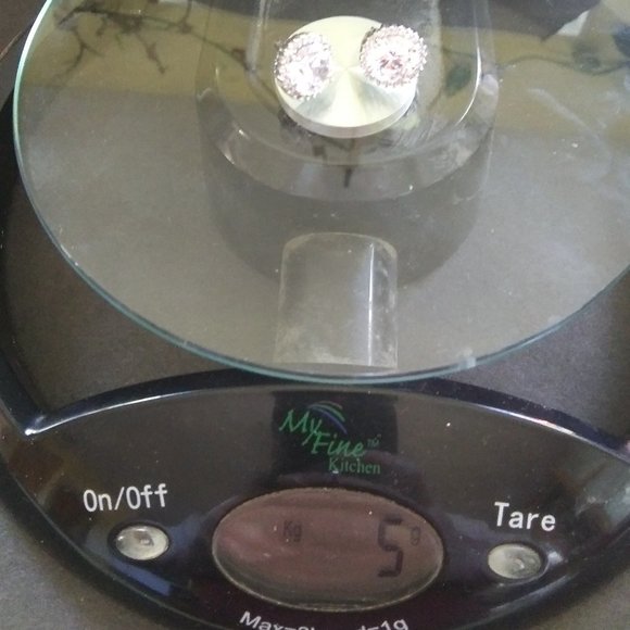 sparkly stud earrings stamped 925 china on the back - Picture 8 of 15